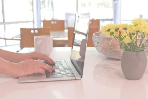 Working from home. Foto stock