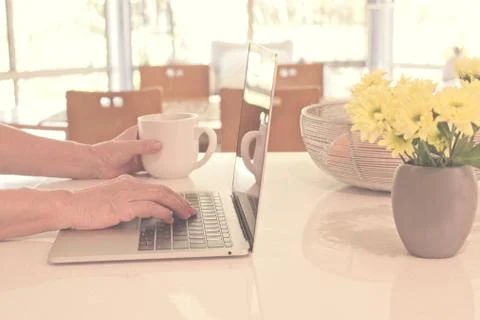 Working from home. Foto stock