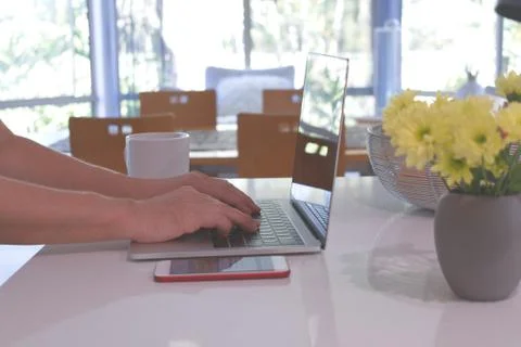 Working from home. Foto stock