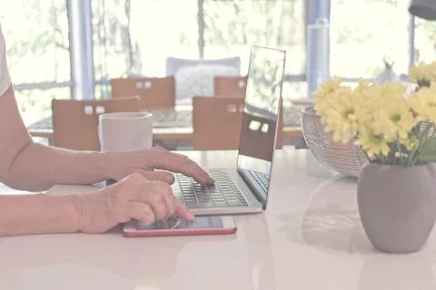 Working from home. Foto stock