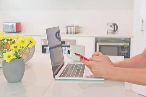 Working from home. Foto stock