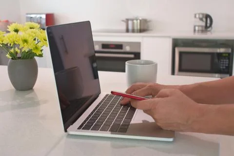 Working from home. Foto stock