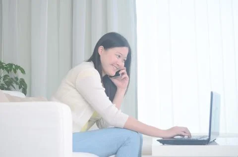 Working From Home Stock Photos