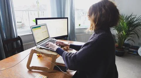 Working from home Stock Photos