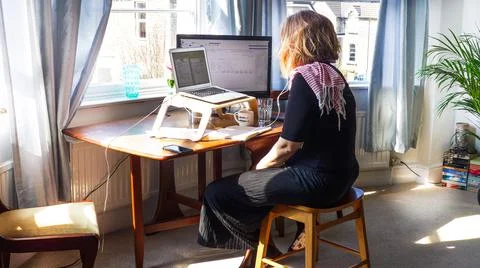 Working from home Stock Photos