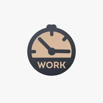 Working hours clock icon. business hours symbol. Stock vector illustration Stock Illustration