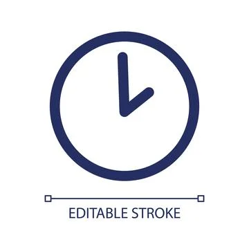 Working hours linear ui icon Stock Illustration
