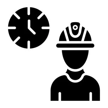 Working hours Vector Icon Design Illustration Illustrazione stock