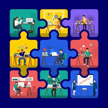 Working Iigsaw Stock Illustration