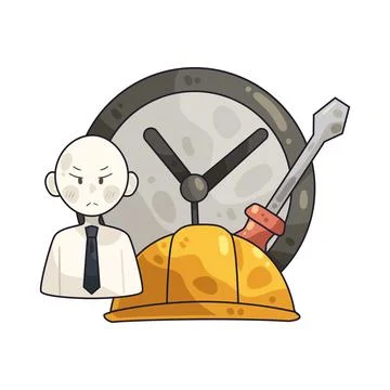 Working illustration イラスト素材