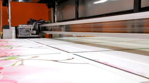 Working industrial UV printer Stock Footage 49364785