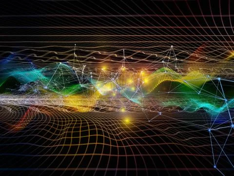 Working Information Stream Stock Illustration