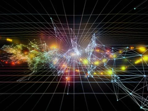 Working Information Stream Illustrazione stock