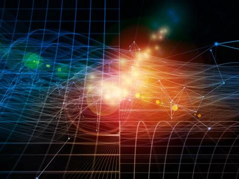 Working Information Stream Stock Illustration