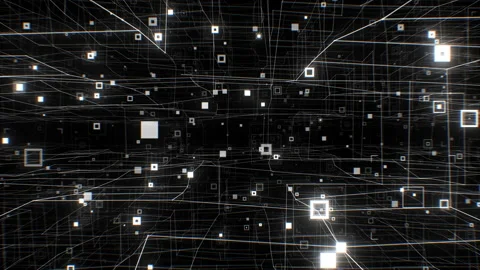 Working Internet Network Structure Seamless. Looped 3d Animation of Beautiful Stock Footage 130278822
