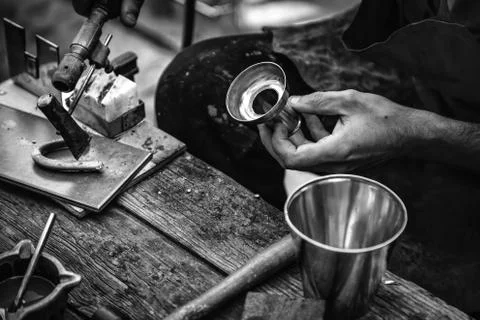 Working with iron Stock Photos
