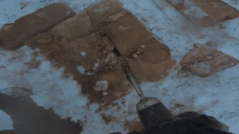 Working with a jackhammer, jackhammer Stock Footage 328875523