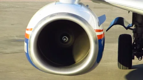 Working Jet engine passenger aircraft Boeing Stock Footage 57088401