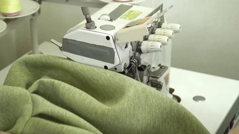 Working with joint with the sewing machine slow motion Stock Footage 74425146
