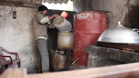 Working in the kitchen, cooking food 스톡 동영상 45919484