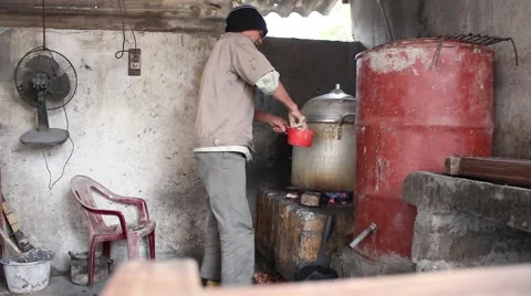 Working in the kitchen, cooking food Stock-Footage 45919496