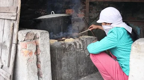 Working in the kitchen, cooking food Video stock 45919507