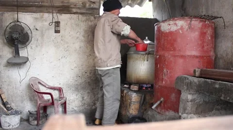 Working in the kitchen, cooking food Stock-Footage 45919515