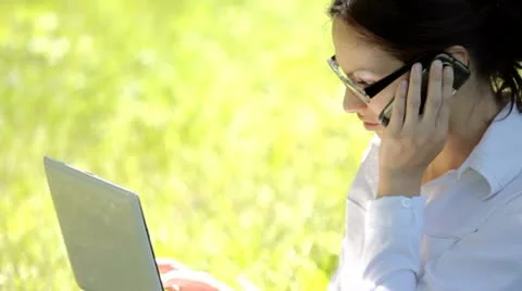 Working on lap Stock Footage 11286782