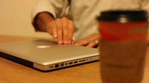 Working on Laptop Stock Footage 5391684