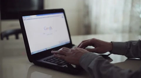 Working on a laptop Stock Footage 46142944