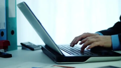 Working on laptop Stock Footage 60675709