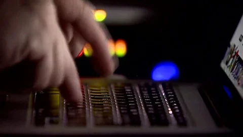 Working on a laptop Stock Footage 69255260