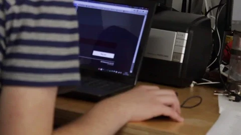 Working on Laptop 動画素材 76719847