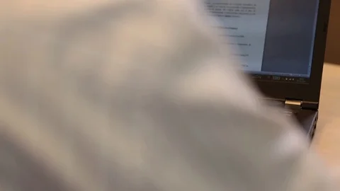 Working on laptop Stock Footage 77048619