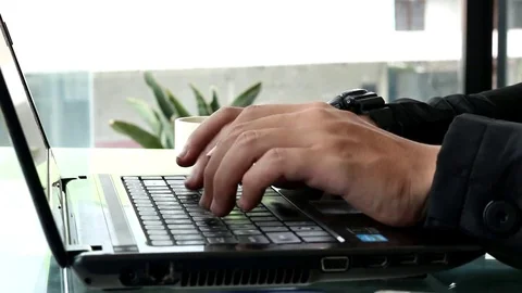 Working on laptop Stock Footage 78395826