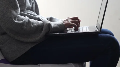 Working with the laptop. Stock Footage 96112145