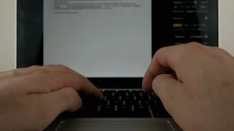 Working in the Laptop Stock Footage 156139017