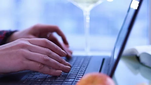 Working on a laptop Stock Footage 169462457