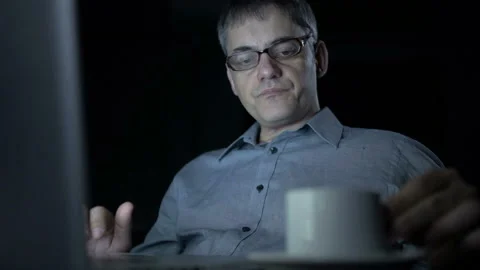 Working on laptop Stock Footage 210468080