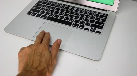 Working on laptop, hands typing Stock Footage 47095100
