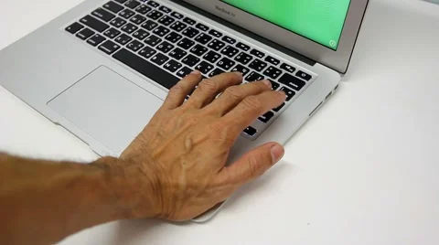 Working on laptop, hands typing Stock Footage 47095790