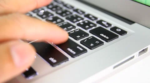 Working on laptop, hands typing Stock Footage 47099885