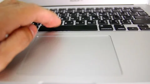 Working on laptop, hands typing Stock Footage 47102405