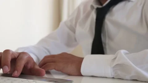 Working on Laptop at Office Desk Stock Footage 346183823