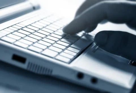 Working with the laptop Stock Photos