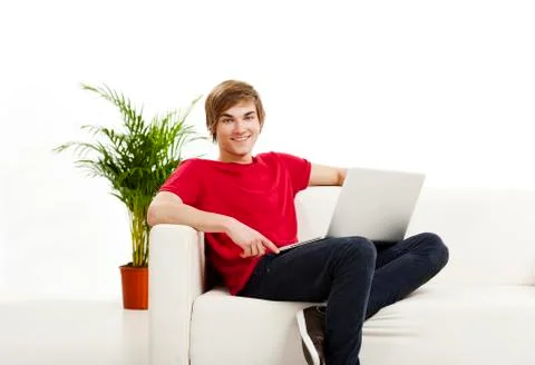 Working on the laptop Stock Photos