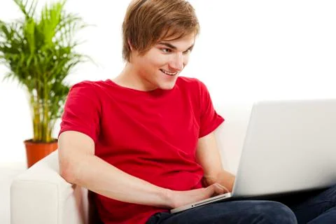 Working on the laptop Stock Photos