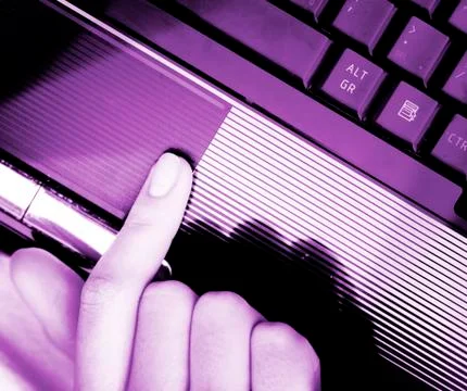 Working at laptop . Stock Photos