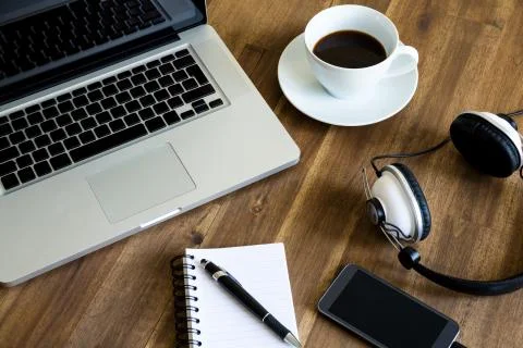 Working with the laptop Stock Photos