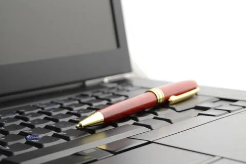 Working With Laptop Foto stock